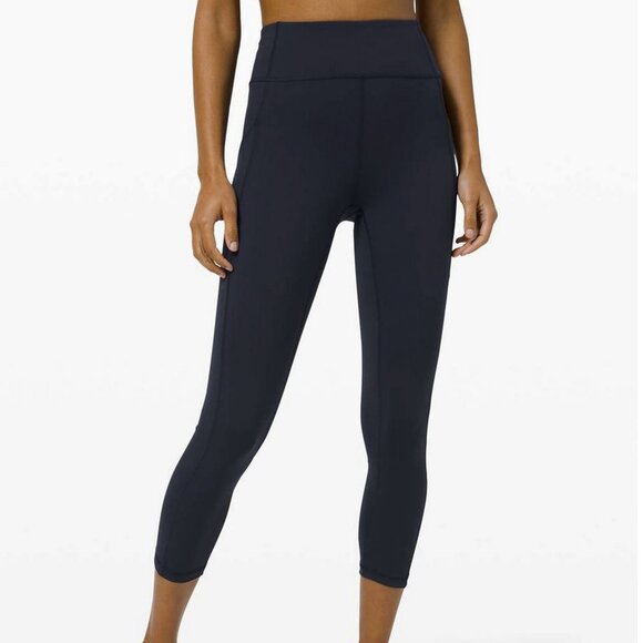 Lululemon Athletica Invigorate High-Rise Crop 23" in Navy Blue Size 10 - NWOT - Picture 1 of 8